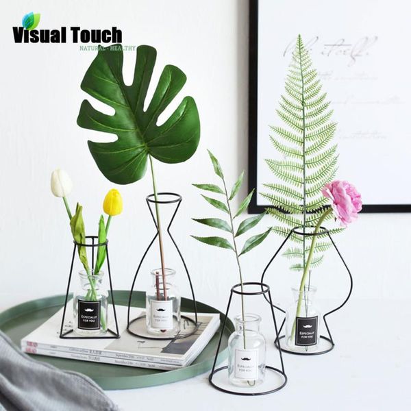 

vases visual touch abstract black lines minimalist iron vase dried flower racks nordic ornaments home decor