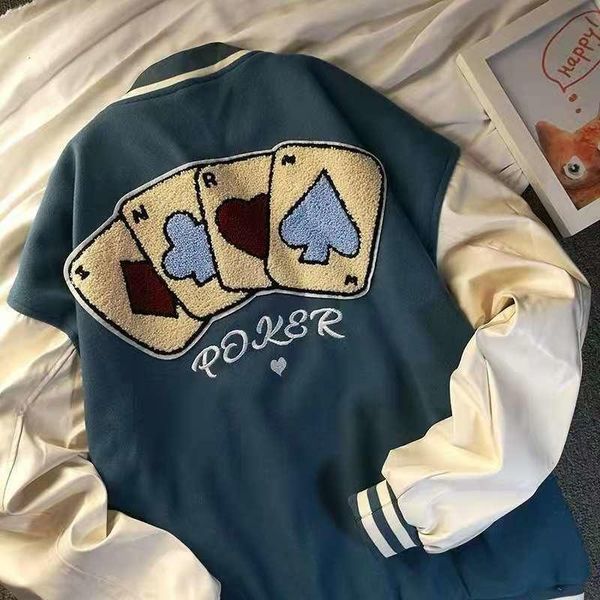 

women's jackets 2021 spring autumn embroidery baseball jacket coat men couples bomber boyfriend style varsity hiphop street, Black;brown