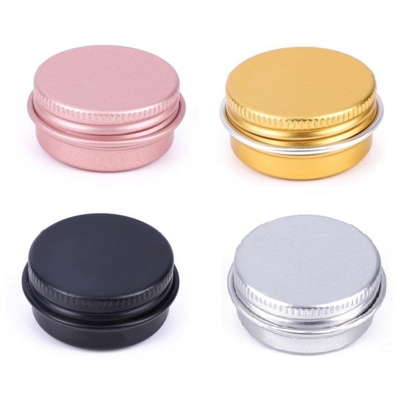 10 ml frasco de alumínio latas latas vazias recipientes garrafas com tampas de parafuso para cosméticos, vela, especiarias, doces, grãos de café, brando, brincos, anéis, chá ou presente 36mm x 18mm