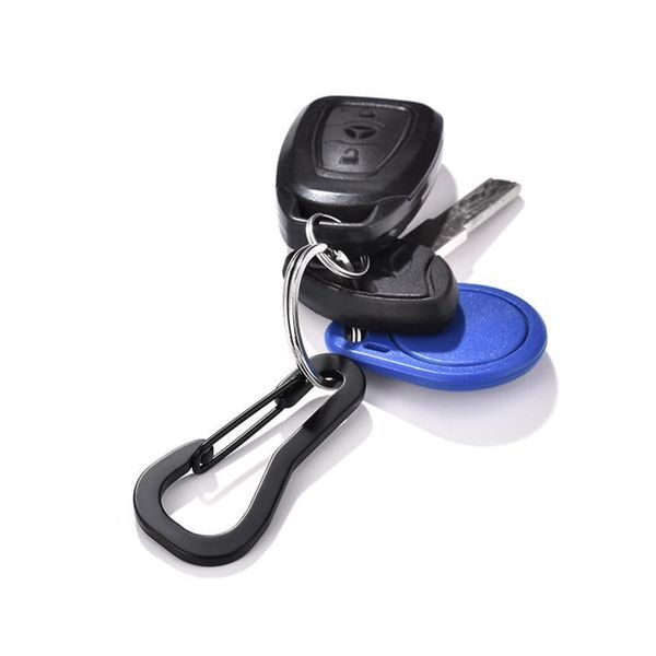 

stainless steel question mark carabiner 8 word with lock keychain anti-theft outdoor camping backpack buckle jlludp