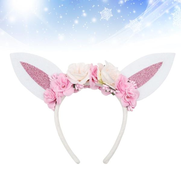 Catumes do gato 1 PC Ear Easter Headband Flor Headdress Festa Decoração para Crianças Meninas