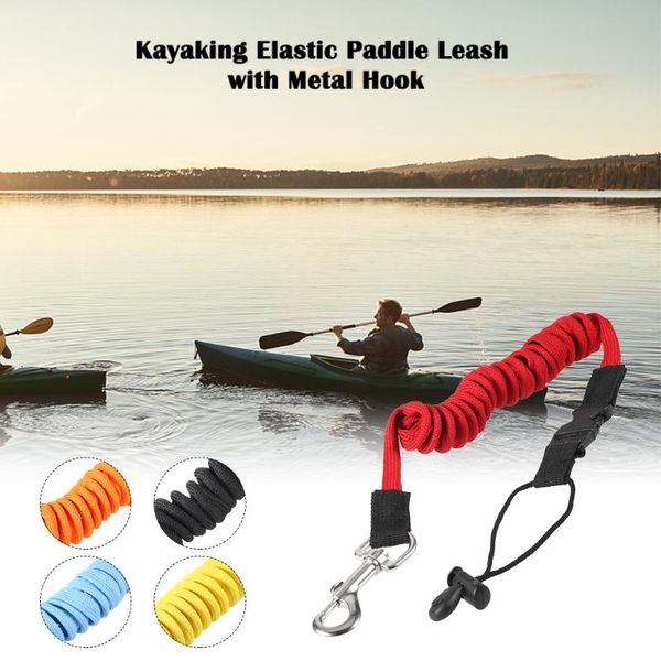 

elastic kayak canoe paddle leash surfboard surfing leash rope safety rowing boats lanyard fishing rod kayak accessories