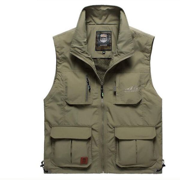 

men's quick drying vt, multi pocket, fishing, hiking, travel, novelty, outdoor, mountaineering, advertising and pgraphy, Black;white