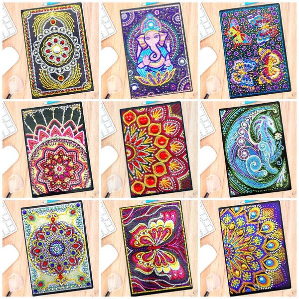 

diamond painting haucan 5d notebooks mandala diy embroidery mosaic special shaped 2021 christmas gift