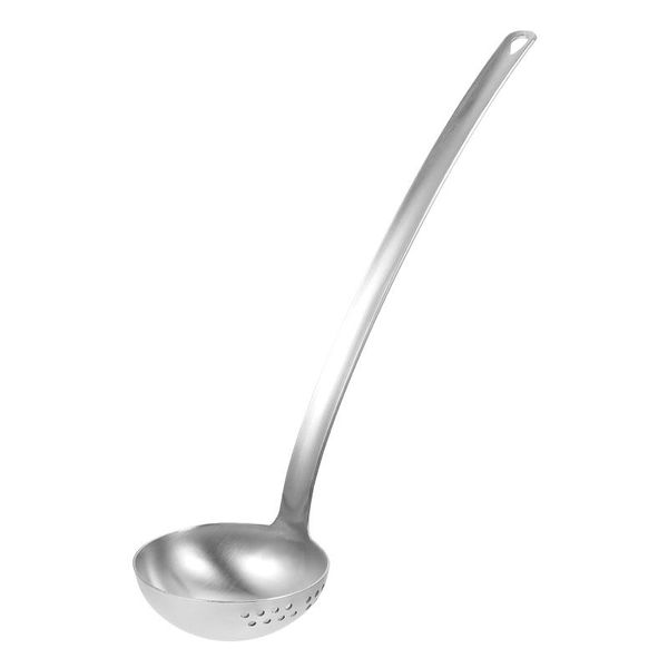 

spoons 1pc practical stainless steel pot ladle colander dual-use (silver)