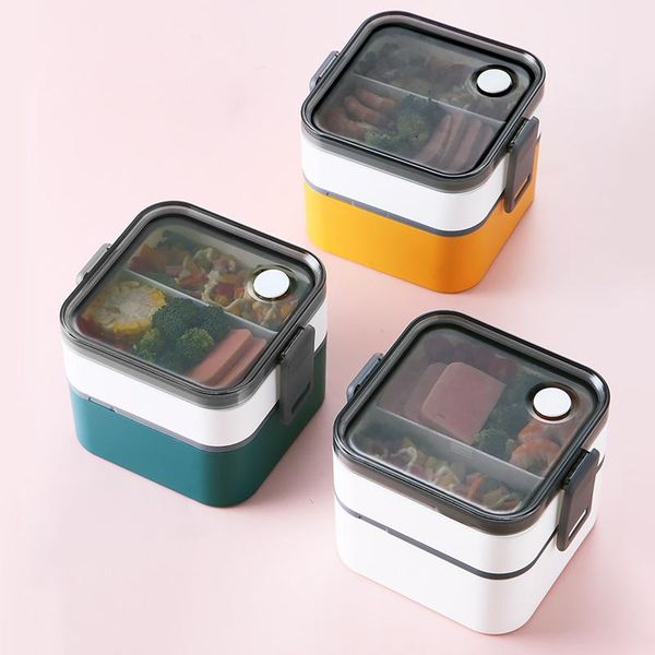 

dinnerware sets portable lunch box bento for office worker student compartments microwave heating storage container tableware