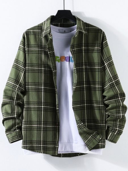 

men plaid shirt without tee j02n#, White;black