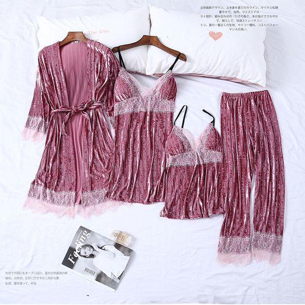 

2021 new -autumn female veet-golden solid women's pajamas lace spaghetti nightgown 4hz1, White