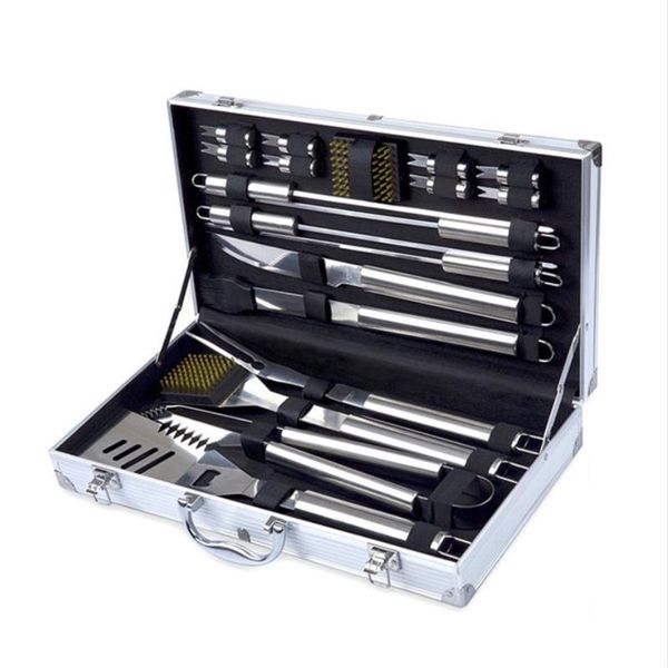 

electric coffee grinders barbecue tool set 20-piece stainless steel grill with aluminum box