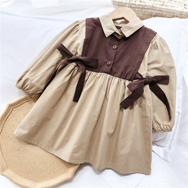 Gooporson Güz Elbise Çocuklar için Kore Moda Uzun Kollu Prenses Elbise Küçük Kızlar Kostüm Vestidos Sevimli Çocuk Elbiseler Q0716
