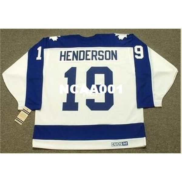 

668s #19 paul henderson toronto maple leafs 1973 ccm vintage retro away hockey jersey or custom any name or number retro jersey, Black