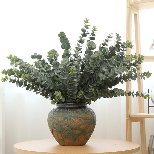 

flower with artificial plant plastic eucalyptus money leaf home soft loading northern european-style green vegetation eucalyptus