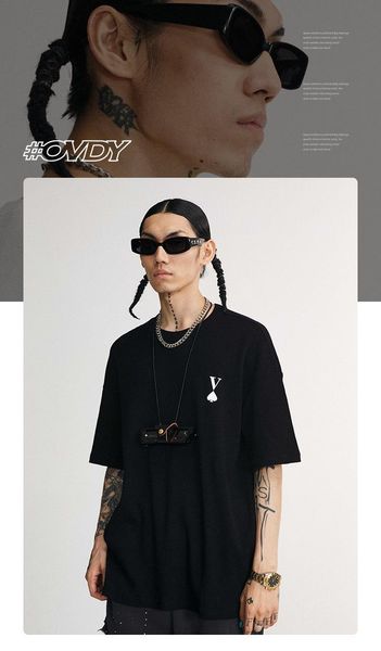 

men's t-shirts male oversized t-shirt summer street style clothes o-neck cotton loose female clothing man original hiphop xk5-27, White;black