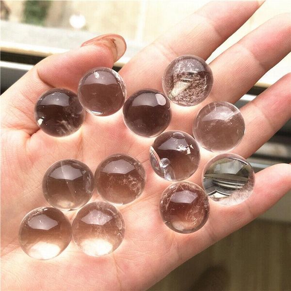 

decorative objects & figurines drop 5pcs 16-18mm rare 100% natural clear white crystal ball sphere healing decoration quartz crystals