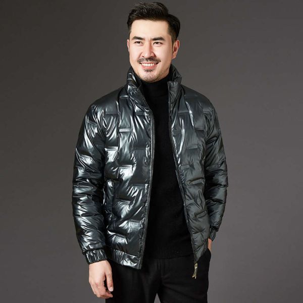 

young and middle-aged men's down jacket in winter, Black