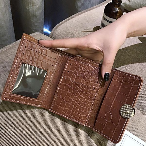 

wallets pu men business girls bags women key envelope coin purse multifunction gift solid color short mini, Red;black