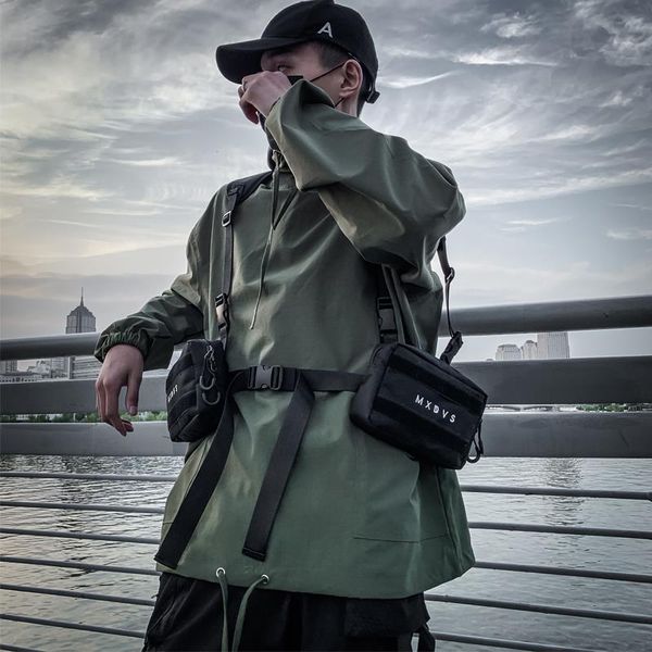 

hip-hop chest rig pack outdoor streetwear style tactical chest bag vest for women two underarm pocket waist pack g174