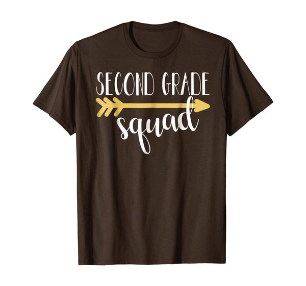 

second grade squad teacher shirt for woman and 2nd graders, White;black