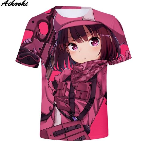 

men's t-shirts personality sword art online t shirt men 3d anime men/women summer short slevee tees cool, White;black