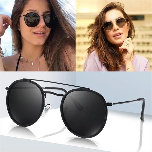 

classic women round polarized sunglasses 3647 rays men driving car male sun glasses uv400 oculos de sol, White;black