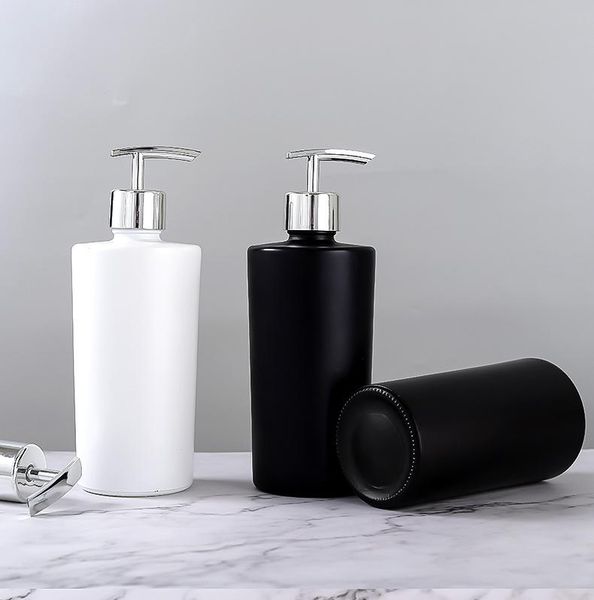 

liquid soap dispenser 320ml lotion storage bottle for bathroom white black accessories plastic dispensers shampoo bottles