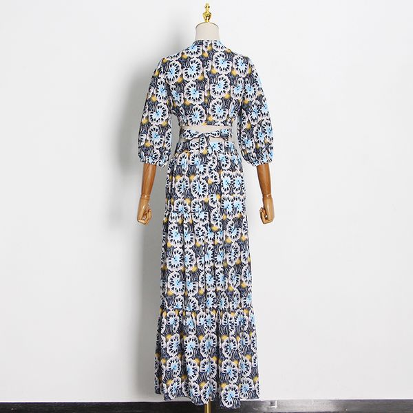 

printed two piece set for women v neck lantern sleeve short high waist ruched sets female fashion new, White