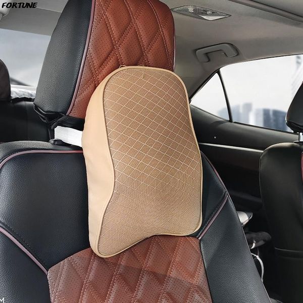 

seat cushions universal car headrest pad memory foam pillow head neck rest support cushion breathable mesh fabric relief travel
