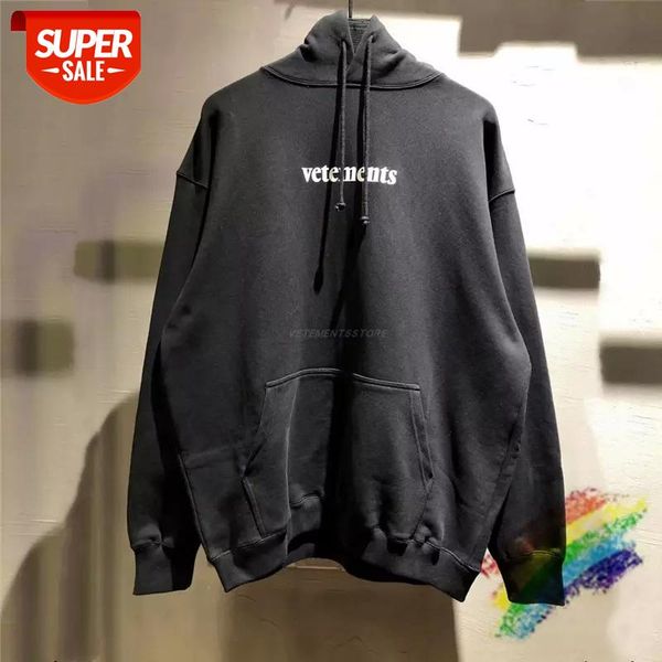 

2020fw embroidered vetements hoodie men women 1:1 vtm pullover hoody big tag patch vetements sweatshirts #jp4h, Black