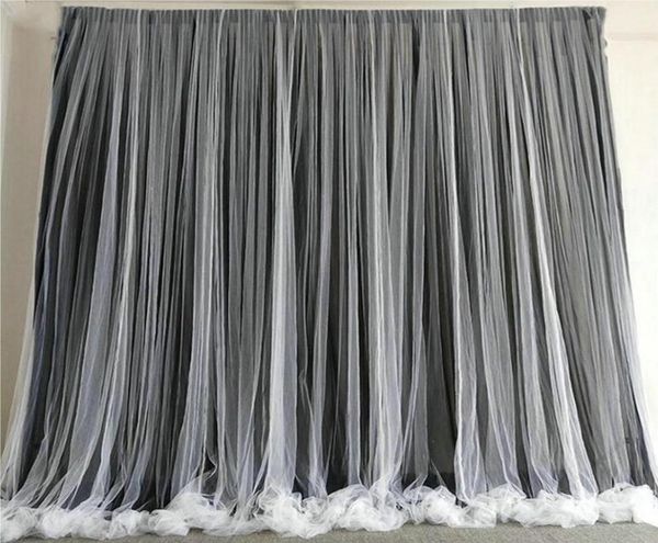 

party decoration black tulle chiffon backdrop for bridal shower wedding ceremony backdrops curtains po booth background