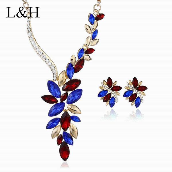 

earrings & necklace 2021 rhinestone crystal geometric pendant statement butterfly charm stud wedding bridal jewelry set for women, Silver