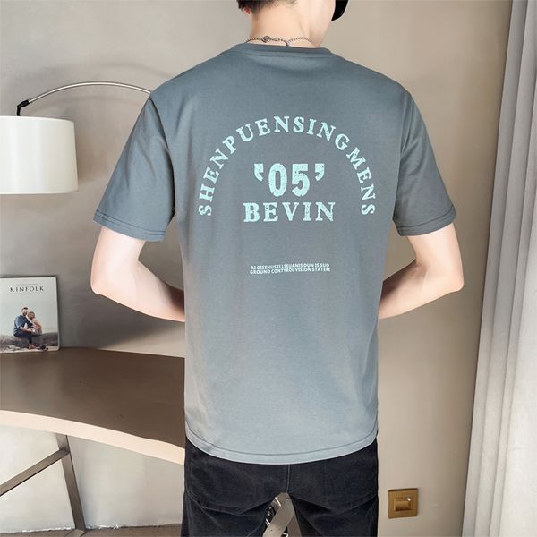 

Vero New Preto/branco/cinza Manga Curta Camisas Para Roupas Masculinas Simples Carta Imprimir Magro Ajuste Camisa t OSU1, Black;brown