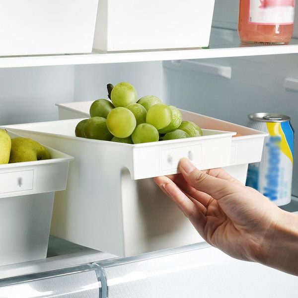 

storage bottles & jars white box simple style desksundries organizer fruit container home kitchen supplies