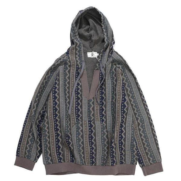 

men's hoodies & sweatshirts mens hooded sweatshirt hoodie fashion trend west loose bohemian pullover clothing stripe fall daily -40, Black