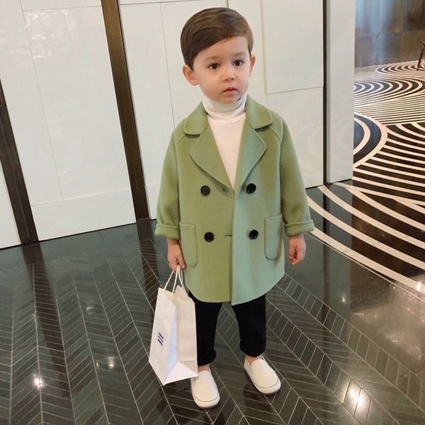

childrenswoolenjacketspringautumn2021newchildrenclothingmenbabyhandsomejacketmediumsmallchildrenmediumandlong, Blue;gray