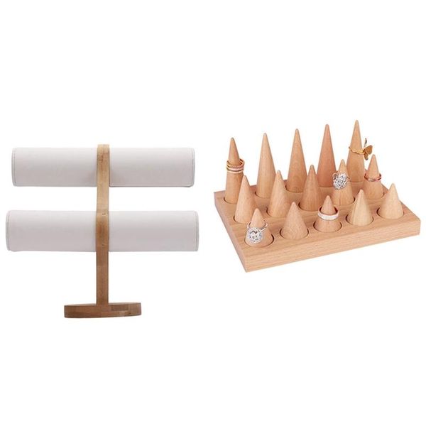 

jewelry pouches, bags ring display tray jewellery storage holder case & bamboo bracelet white skin, Pink;blue