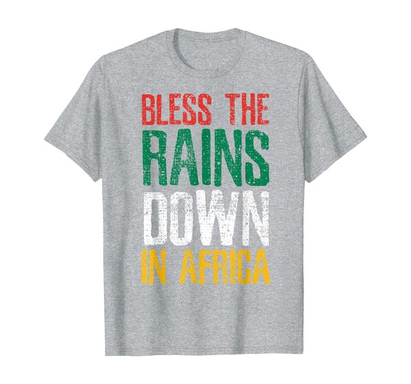 

africa bless the rains down in africa farmer farm vintage t-shirt, White;black
