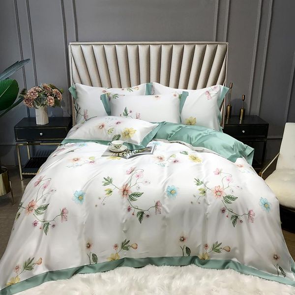 

new super soft bedding sets tencel comforter cover  size king size bedsheet pillow cases for summer