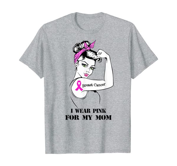 

i wear pink for my mom t-shirt breast cancer awareness t-shirt, White;black