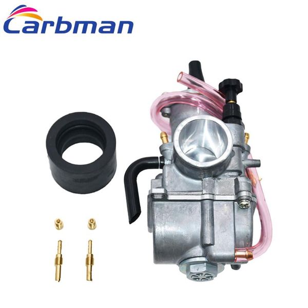 

carbman pwk 28 28mm power jet carburetor for flat slide oko28 jog dio kr150 rtl250 carb