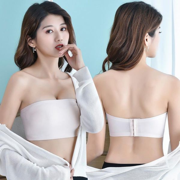 

bustiers & corsets summer ice silk women sports bra yoga sleep tube breathable bottoming soft no steel ring wrapped chest ladies le, Black;white