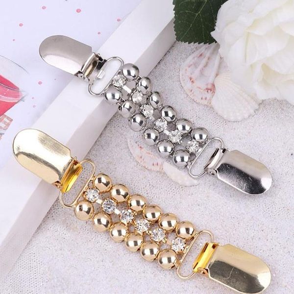 

pins, brooches cardigan women pin sweater brooch scarf buckle clothes decor crystal clips fashion shawl buckles duck clip, Gray