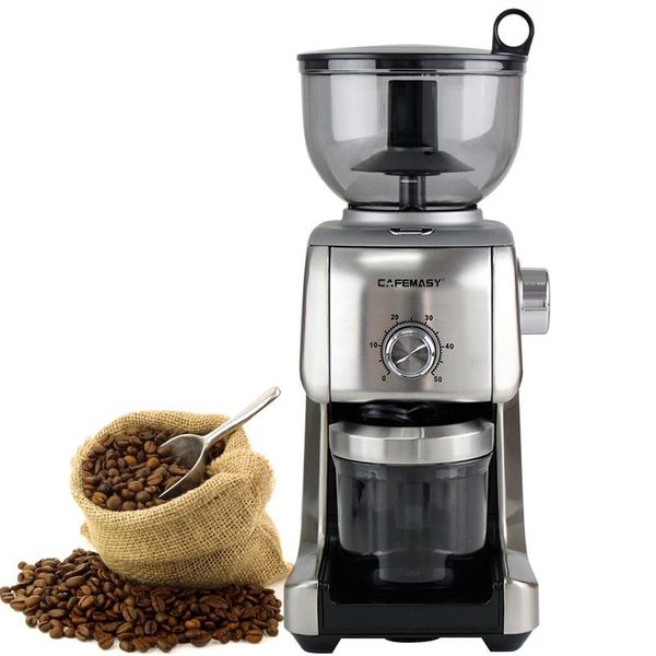 

electric coffee grinders grinder bean stainless steel conical burr set grinding time 16 gear thickness adjustable