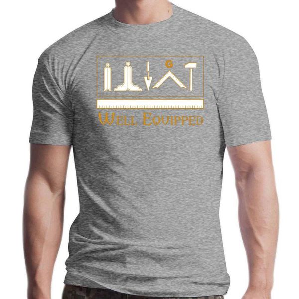 

men's t-shirts the masonic store ason - well equipped t-shirt gift tee, White;black