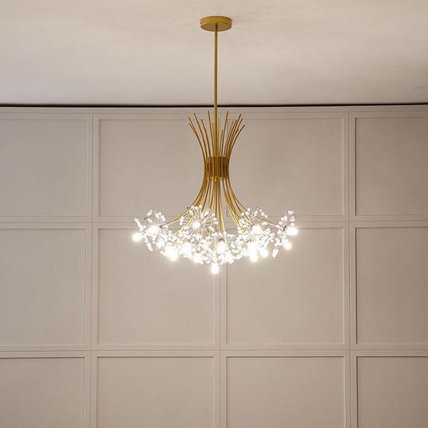 

pendant lamps firefly crystal chandelier creative dandelion bedroom lamp light luxury restaurant nordic modern pendnat living room