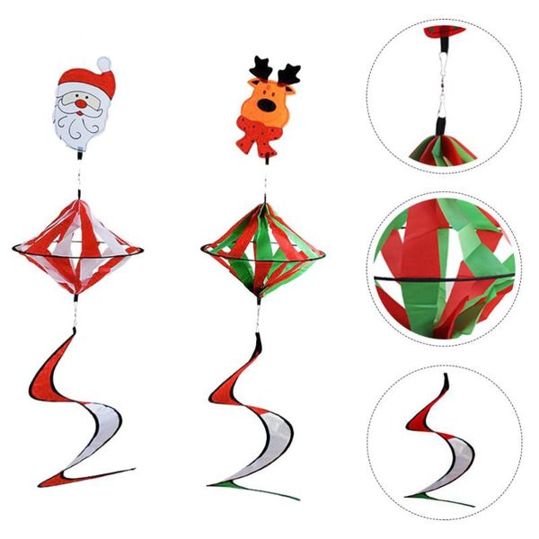

2 pcs cute creative pendant christmas windmills colorful diamond decor christmas ornaments for home party outdoor