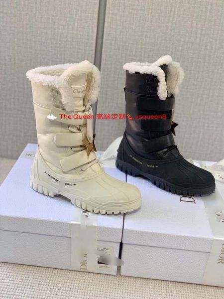 

boots winter the cylinder in european and american cd with small bees warm fur female, Black