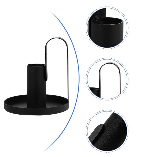 

candle holders 1 pc durable xmas elk candleholder supporter retro decor (black)