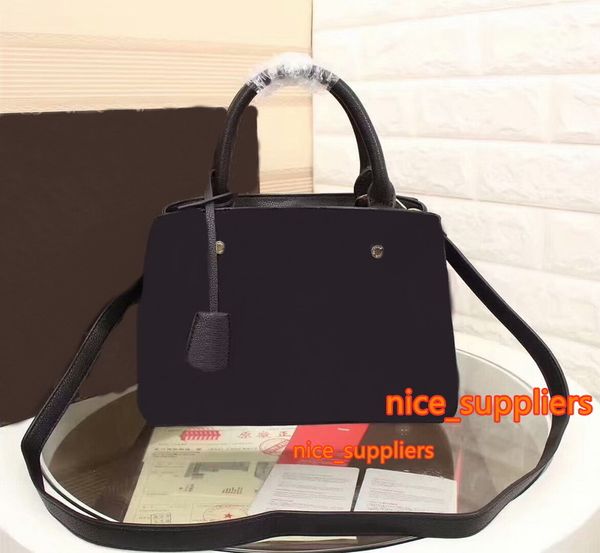 

fashion men genuine leather handbag women shoulder bags g257 new style messenger bag have dust bags wallets 29cm, Red;black