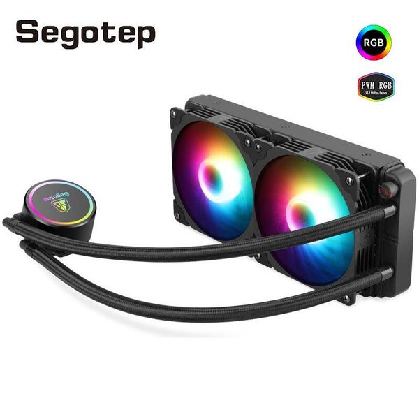 

segotep rgb pc cooling pwm fan 4pin 12v computer water cooler for lga 2011-v3 2066 1150 1151 am4 pc case cooling cpu cooler