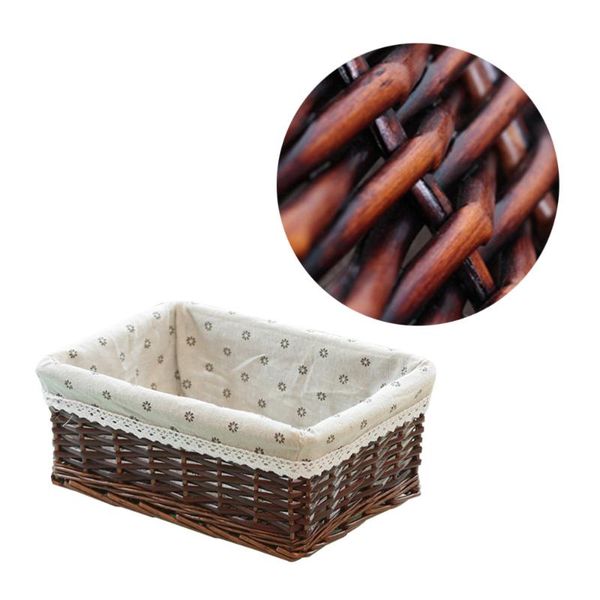 

wicker basket kitchen sorting basket washing clothes storage for storage use daisy style 30*20*12cm (brown)